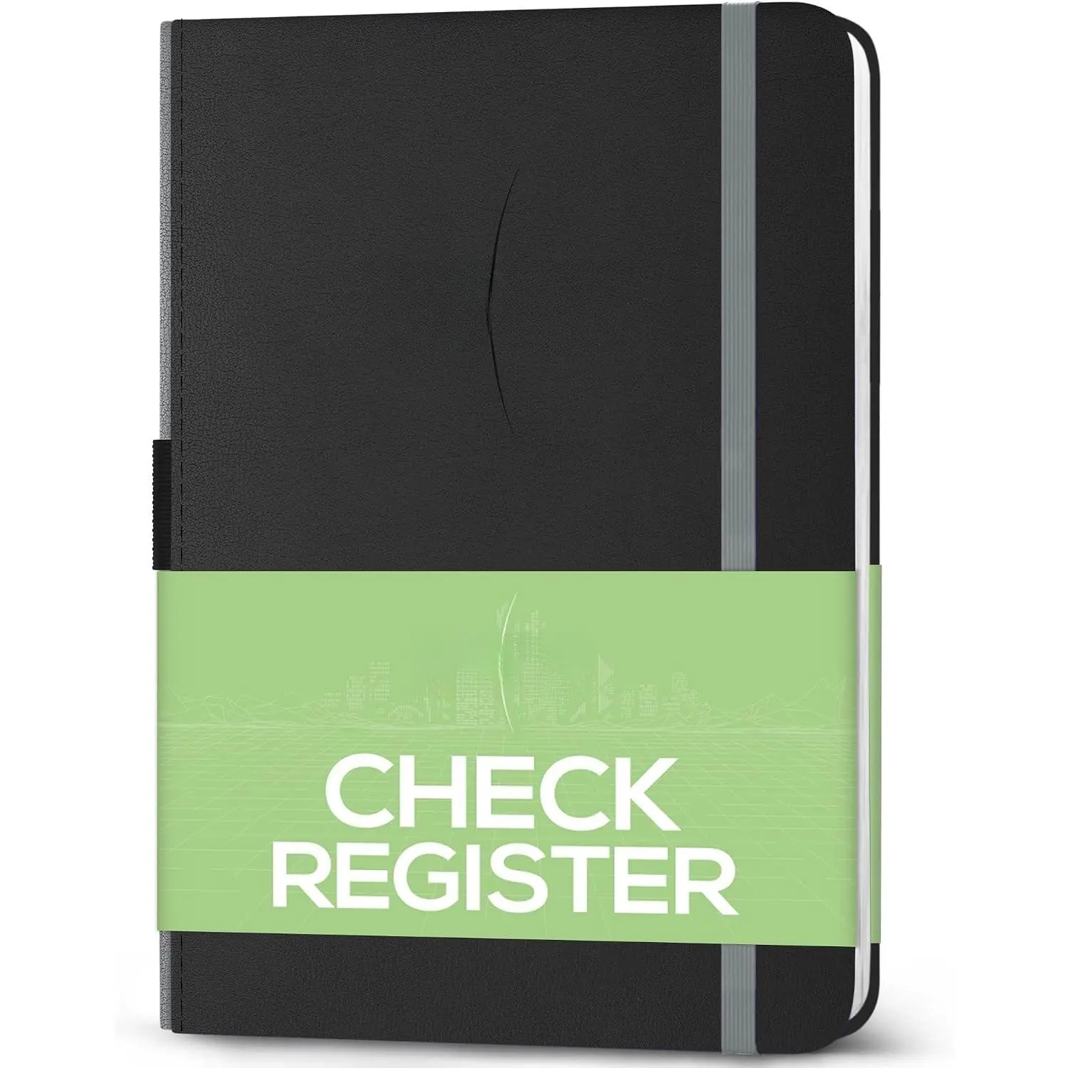 Check Register – Accounting  Log Book for Income & Expenses – Transaction Checkbook for Small Business – Checking Account Notebook for Financial Transactions – A5, Hardcover, Black