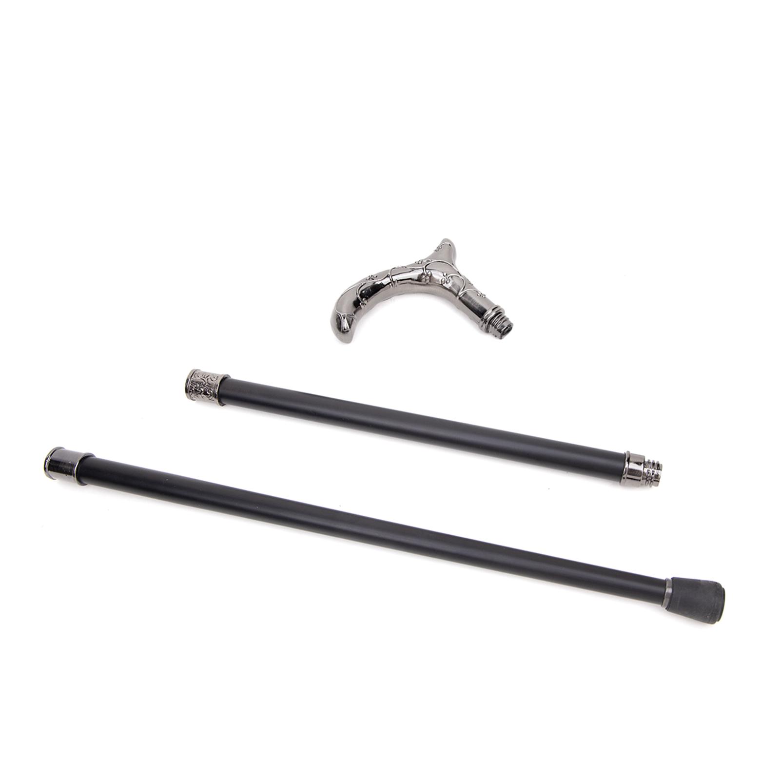 Vintage Plum Blossom Decorative Cane - 36.61-Inch Tall Alloy Cane with Exquisite Floral Design | Elegant Home Decor And Party Accessory, Durable for Cosplay And Parties, Silvery Grey Color, For Cosplay & Party