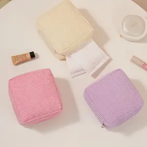 3 Pcs Cute Period Pouch for Women – Portable Sanitary Pad Organizer Bag, Discreet Feminine Hygiene Travel Bag for School & Daily Use