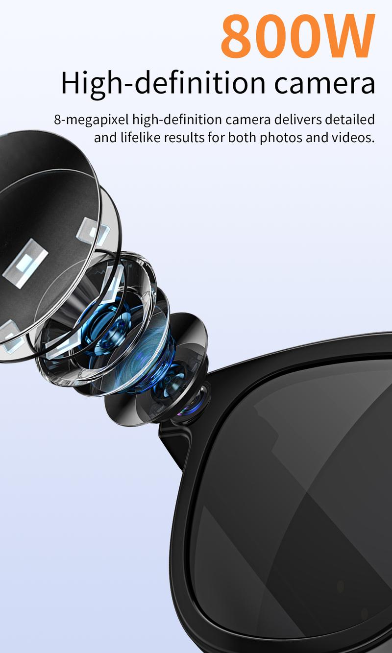 Hot TikTok Toy Addictive Party Fun New E02 Meta Smart Glasses with Camera 8MP WIFI Transfer Gesture Control ChatGPT Men Women Outdoor AI Smart Glasses