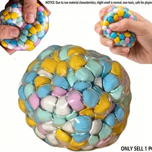 Colorful Squeeze Sensory Ball - Heavy Duty Burst-Resistant Fidget Stress Balls for Adults and Teens, Durable Squishy Squeeze Ball Toys for Office, Home, and Party Favors