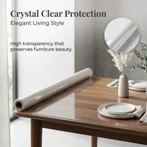 Crystal Clear Furniture Protective Film Roll, glue-free static adsorption, easy to install and remove. High transparency, water and oil repellent, Style, Beauty, Living