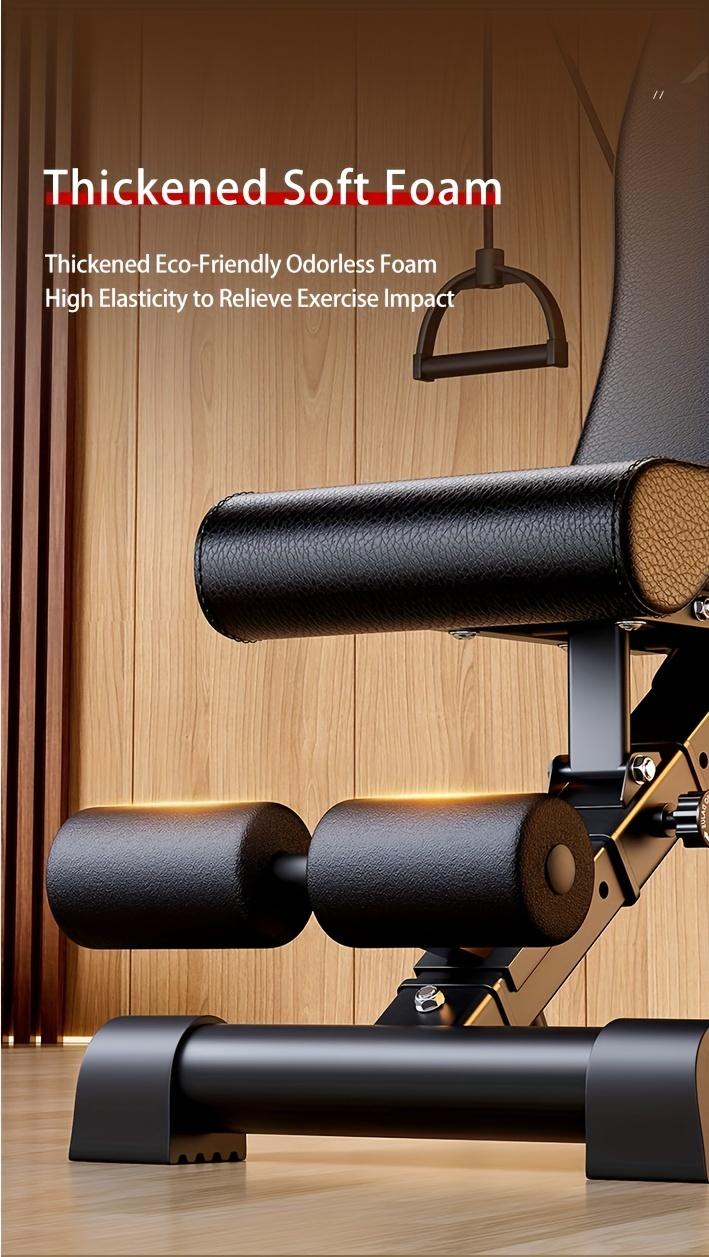 Sports equipment 1pc Adjustable Weight Bench For Full Body Workout, Foldable Bench Press Bench With Resistance Bands, For Strength Training, Body Workout