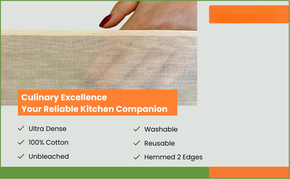 Cotton Farm Grade 100 XL Cheese Cloth 36x36 Inch 100% Unbleached Cotton Reusable with Finished Edges for Straining Cooking Cleaning