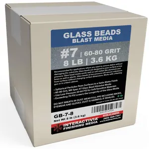 #7 Glass Beads 8lb / 3.6kg Medium 60-80 Mesh Sand Blasting Abrasive Media