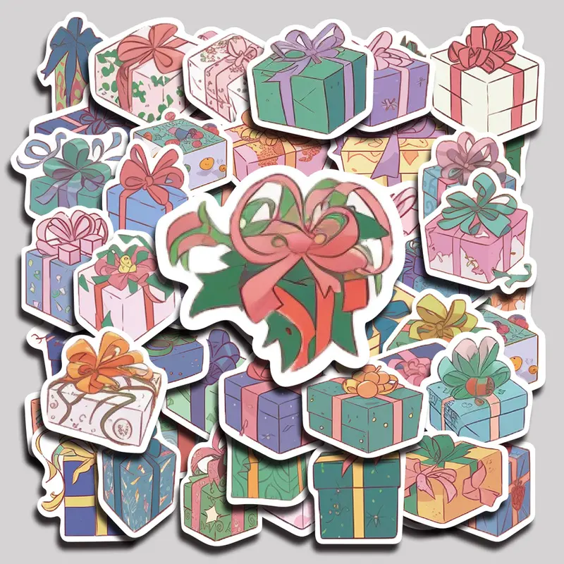 50PCS Gift box Aesthetic Vinyl Stickers Pack for Laptop Water Bottle Phone Case Skateboard Journal Scrapbook DIY Decoration
