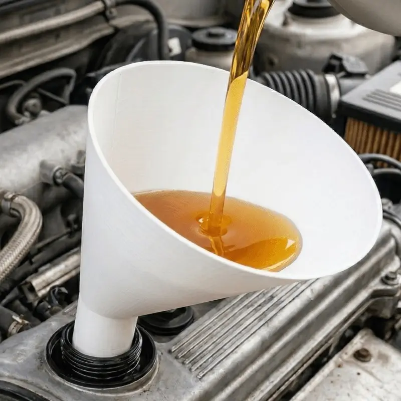Threaded Engine Oil Funnel, No Spill Refuel Funnel, Anti-Spill Oil Pour Funnel, Car Engine Maintenance Tool, Auto Accessories, Car Repair Tools, Automotive Maintenance Tools