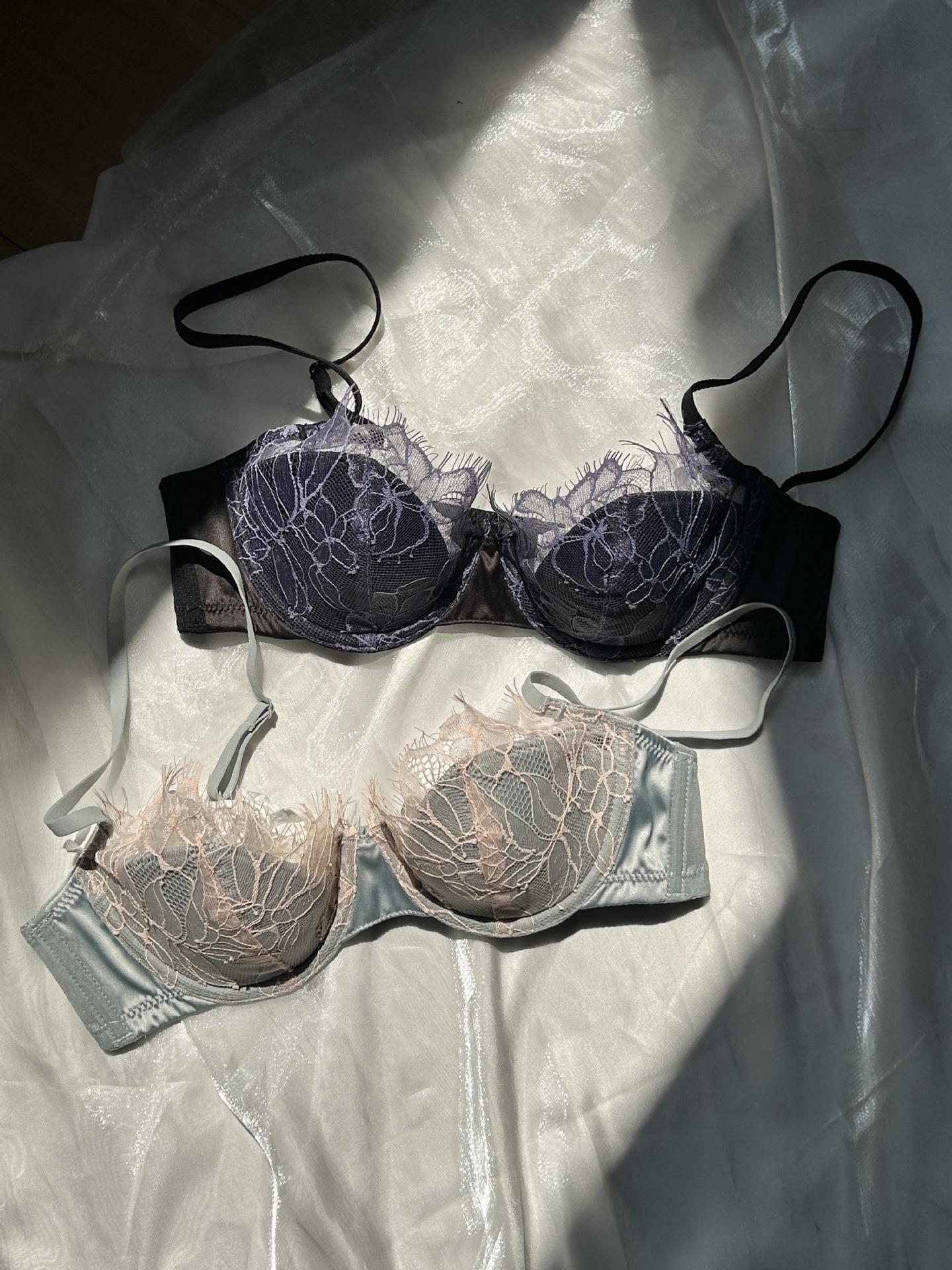 French Lace Sexy Cut-out Lingerie Women's Bra Set with Elegant Design and Comfortable Fit