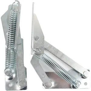 1 Pair 90 Degree Folding Lifting Bracket Spring Hinge Sofa Bed Hinge Suitable for Cabinet Doors Furniture Storage Boxes silver1