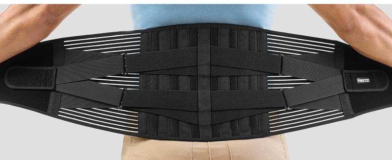 UGEM Back Braces for Lower Back Pain Relief with 6 Stays, Breathable Back Support Belt for Men/Women for work , Anti-skid lumbar support belt with 16-hole Mesh for sciatica(M)