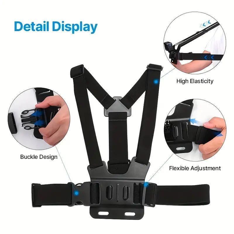 Action Camera Strap Set with Phone Clip, Mounting Kit for GoPro, Smartphones and Osmo Action, Sports and Photography Camera Accessories #GLOBAL PICKS Action Camera Strap Set with Phone Clip, Mounting Kit for GoPro, Smartphones and Osmo Action, Sports and Photography Camera Accessories #GLOBAL PICKS