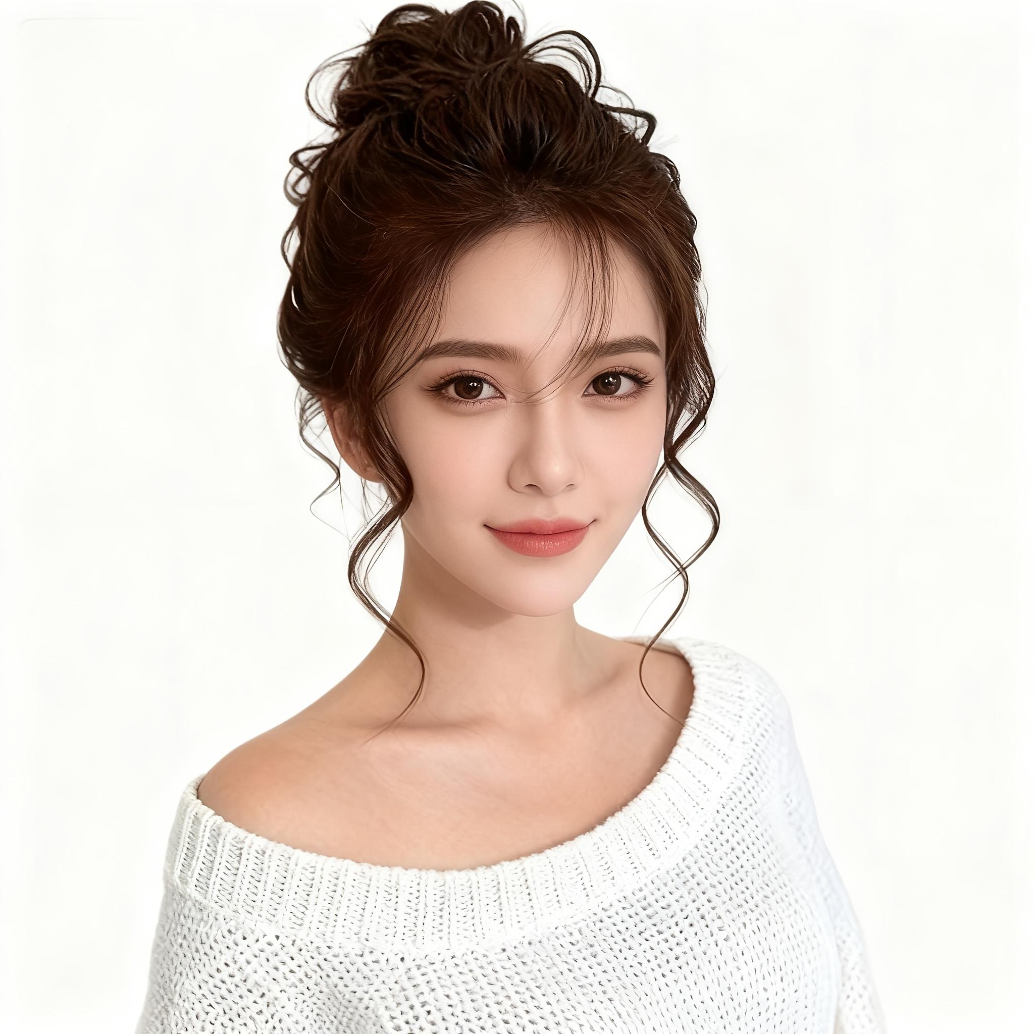 Casual Fluffy and Flowing Hair Bun - 6inch Clip-In Ponytail Hairpiece|Voluminous hair ring, fashionable messy updo accessory, quick hairstyle refresh, Korean trend, Valentine's Day women's wig
