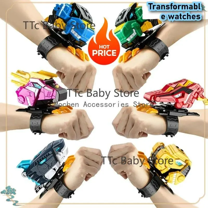 New Genuine Mini Secret Service Watch Deformation Robot Toy  Mecha Robot Ruper Dinosaur Power Suit Action Figures Kids Gift