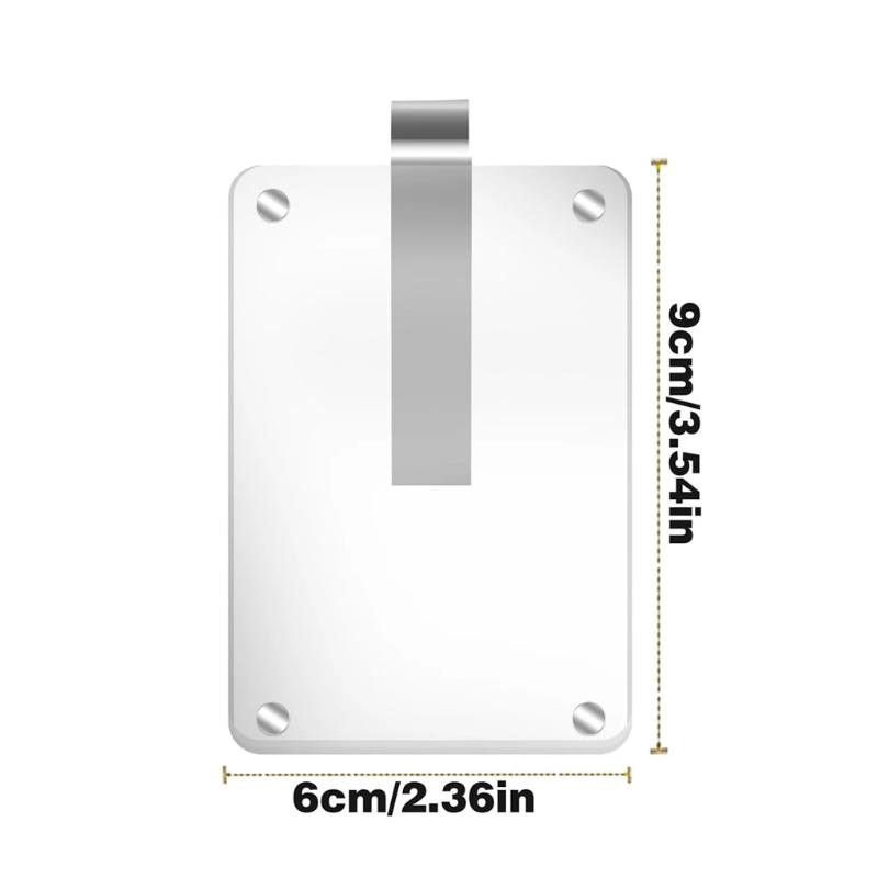 Acrylic Car Photo Clip Clear Frame Clip Horizontal Vertical Sun Visor Photo Holder For Photo Display and Car Interior Decoration