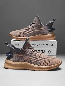 Men's Casual Sport Shoes Breathable Knitted Mesh Outdoor Lightweight Comfort Versatile Sneakers, All Seasons Textile Upper Md Sole