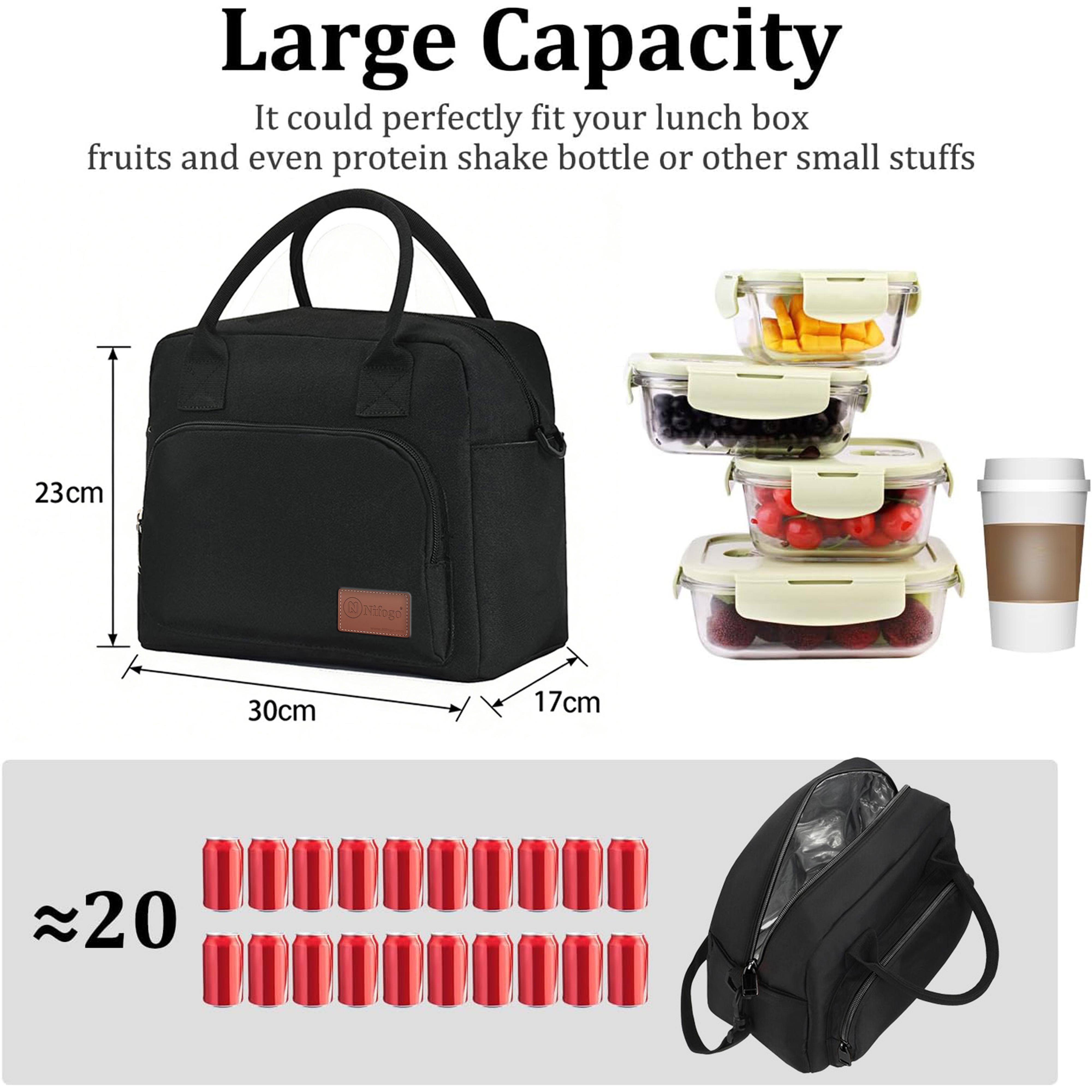 Insulated Lunch Bag 11L Large Capacity Water Resistant Portable Cooler Tote for Women Men Work Picnic Eco Friendly Reusable Kitchen Utensils