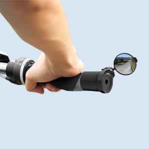 MoKo 2 Pcs Bike Mirrors, 360° Rotatable Bicycle Mirrors for Handlebars Convenient Safe Rearview Mirror Durable Acrylic Silicone Mirror for Mountain Bike Bicycle E-bike Motorcycle Round Handlebar