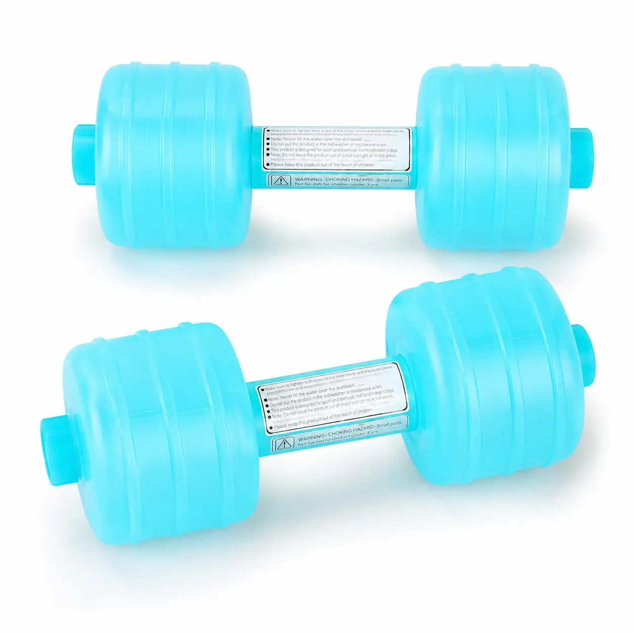 2PCS Adjustable Water-Fill Dumbbells, Portable Refillable Hand Weights Up to 1KG Each for Home Workout, Yoga, Pilates & Light Strength Training