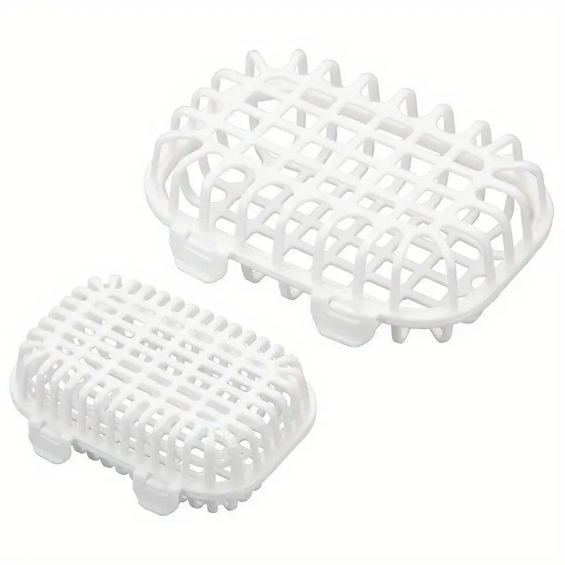 2pcs Plastic Dishwasher Small Item Basket Set - Durable Grid-Design Multifunctional Organizer for Delicate Kitchen Parts, Kitchen Shelf Storage