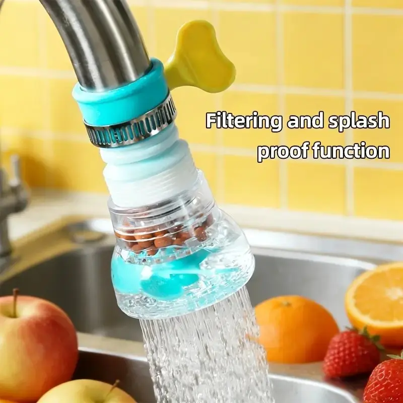 Adjustable rotating faucet aerator adapter, kitchen faucet accessory. Flexible design, easy to install, durable plastic material. A must-have for kitchen and bathroom use. Perfect gift.