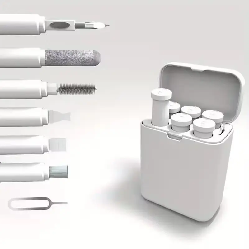 Portable Multi-Device Essential Cleaning Kit for AirPods, Phone, Camera, Computer, Includes Cable and Connector Cleaners, Compact and Durable Design