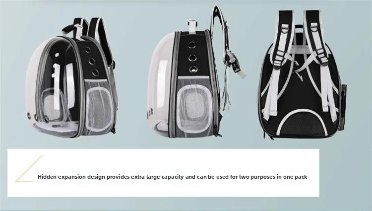 Cat Dog Carrier Backpack Expandable Breathable Mesh Portable All Seasons Travel Hiking Camping Outdoor Pet Backpack for Small Medium Cats Dogs Easy to Wear Comfortable Pet Travel Bag