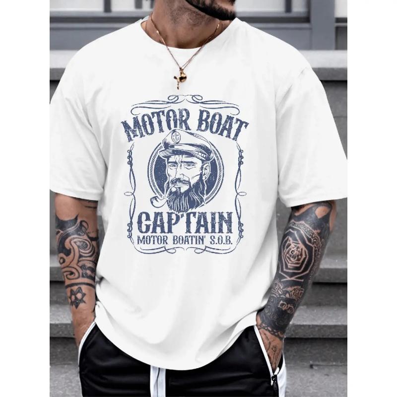 Motor Boat Captain Funny Pontoon Boating Motor Boatin Lake T-Shirt