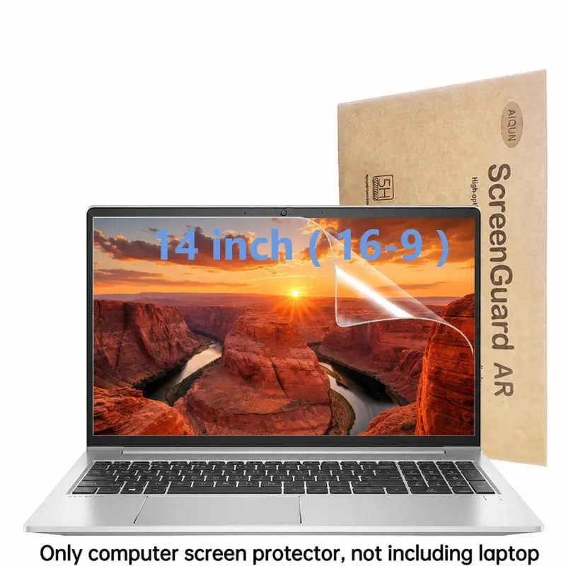 Matte Screen Protector for 14 Inch (16-9) Laptop Display, Anti Glare Reflection Reduction PET Shield, Anti Fingerprint Computer Monitor Filter Film for Students Office Workers Gaming