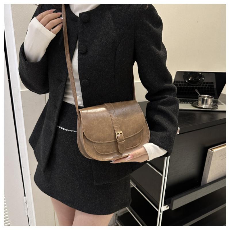 Today's Popular Bags, Simple Crossbody Bag, Casual Shoulder Underarm Saddle Bag