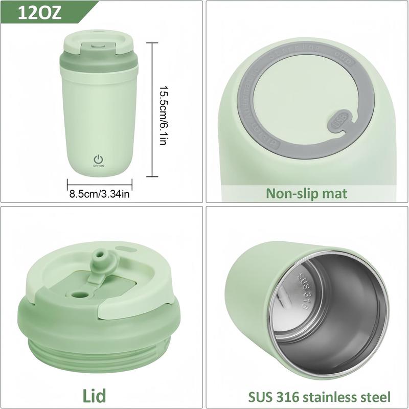 Portable Electric Stirring Mug, USB Rechargeable Magnetic Stirring Mug with Cable, Automatic Stirring Block Coffee Mug for Home, Office, Travel, Dormitory Portable Electric Stirring Mug, USB Rechargeable Magnetic Stirring Mug with Cable, Automatic Stirring Block Coffee Mug for Home, Office, Travel, Dormitory