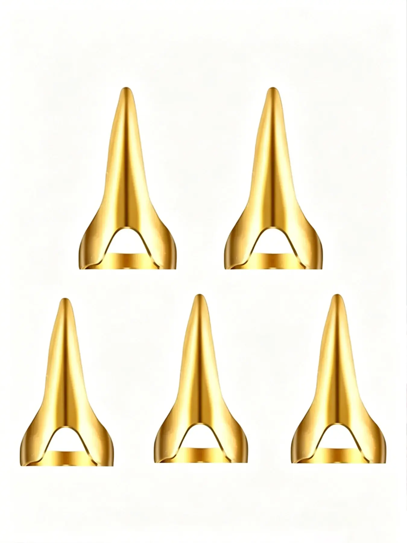 5-Pack Hair Parting Rings, Metal Shiny Hair Parting Rings, Non-Damaging Hair Sectioning Tool, Hair Extension Helper, Styling Tool