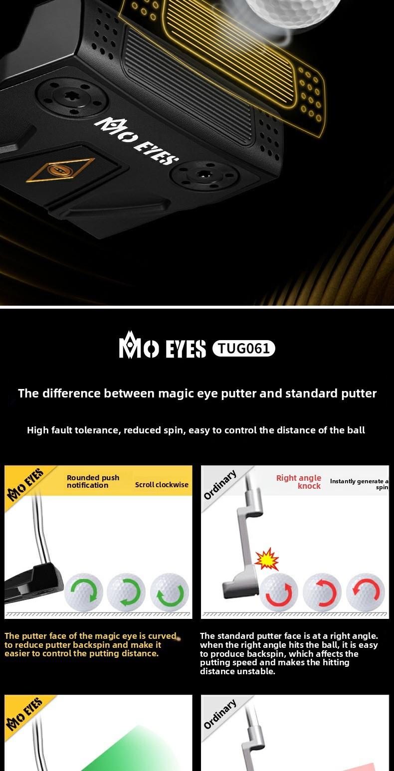 MO EYES Golf Putter - Men's Single Club (S20C Soft Iron Forged) - High Stability Model