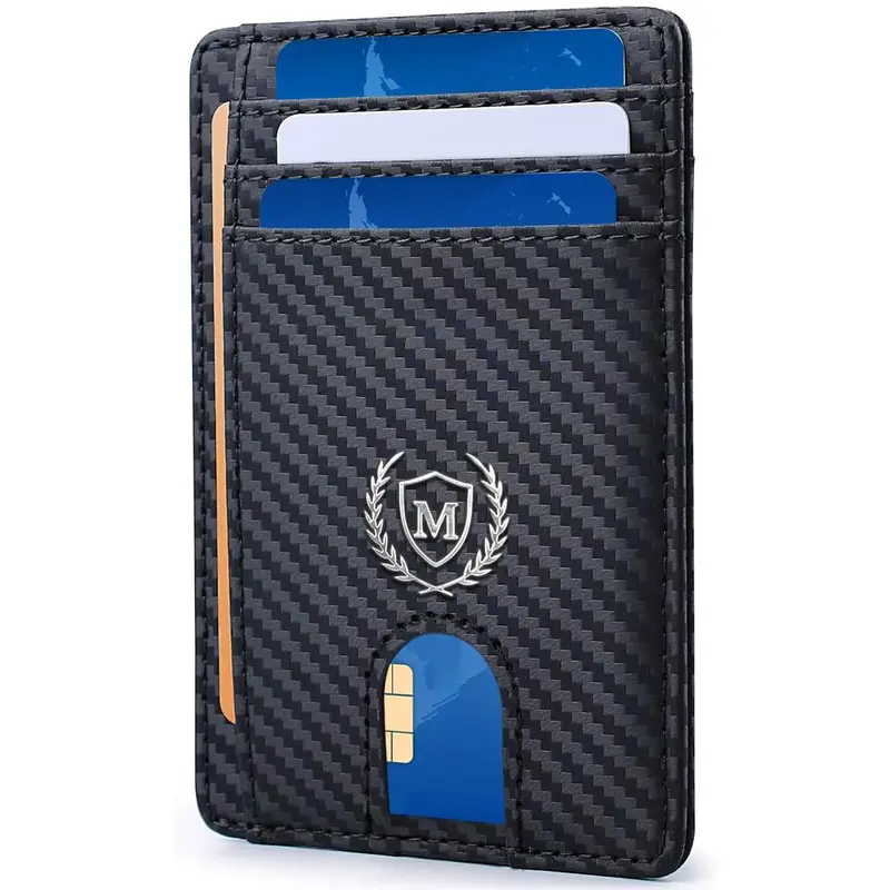 PERSONALISED Men's RFID Blocking Leather Wallet - Trifold With Zip Pouch & Card Slots
