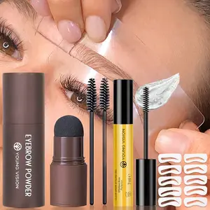 2 Sets Of Eyebrow Makeup Kits: 1 Matte Eyebrow Powder For Shaping The Hairline And Outlining, Along With A Eyebrow Card; 1 Transparent Eyebrow Gel For Creating A Voluminous And Distinct Look, With Wild-Looking Eyebrows.