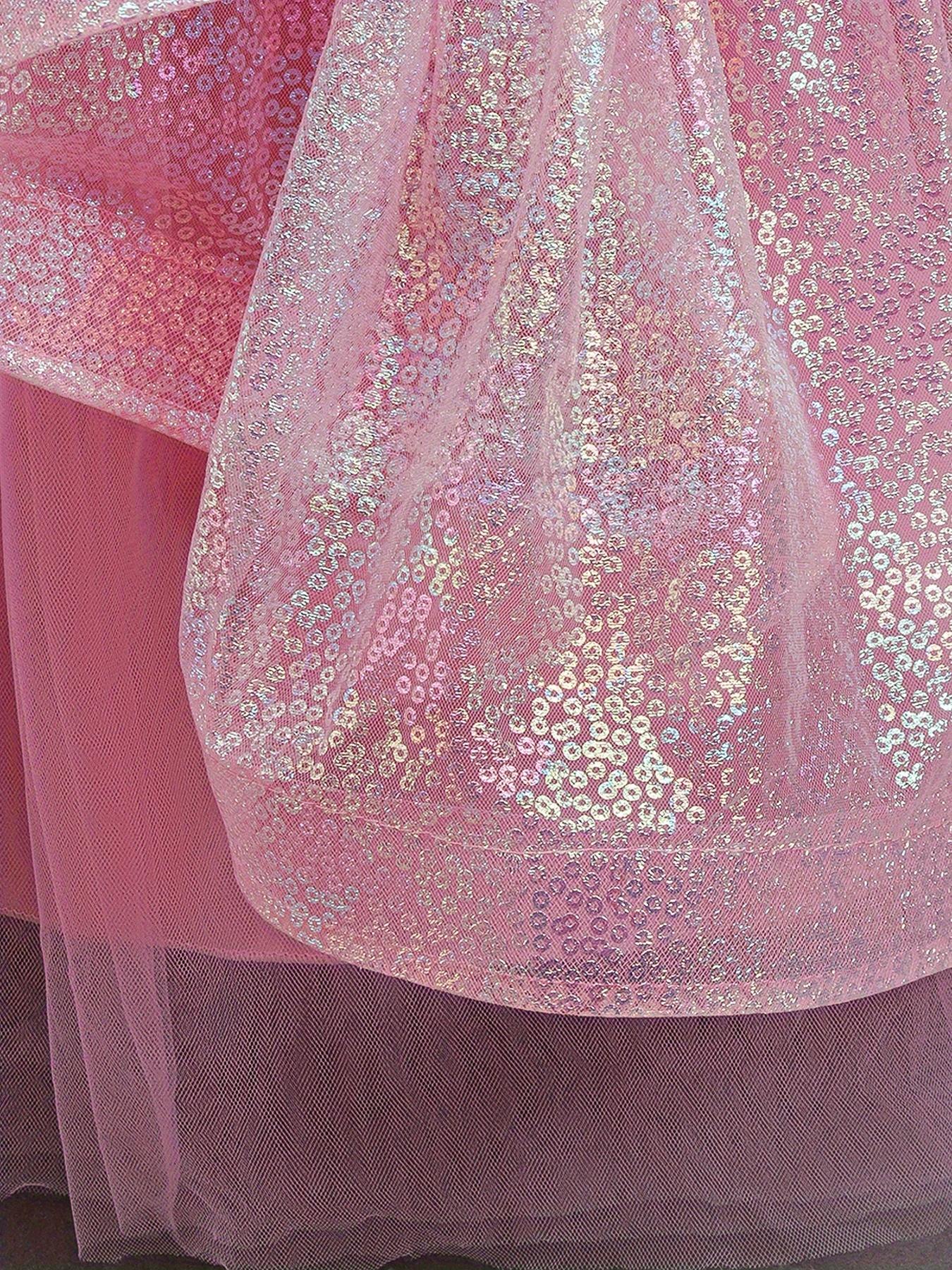 Girls' Elegant Princess Dress with Sparkling tutu & net - Sleeveless Mid-Length Recital Dress Birthday Party Outfit, Nutcracker - Hand Washable Gown all-Season Wear ( & Little Girls)