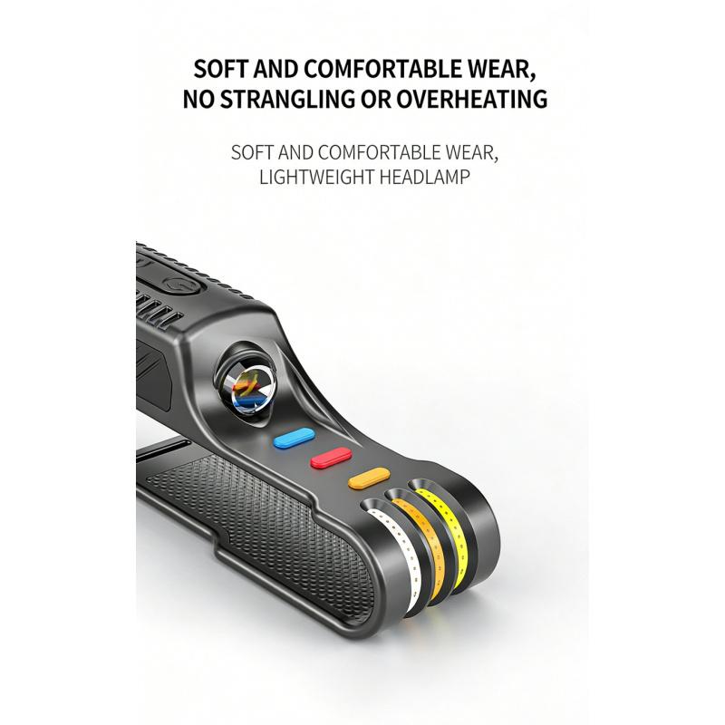 Wave Sensor LED Headlamp, Multi Mode Adjustable, Multi Light Source, High Lumens Outdoor Headlight for Camping Hiking