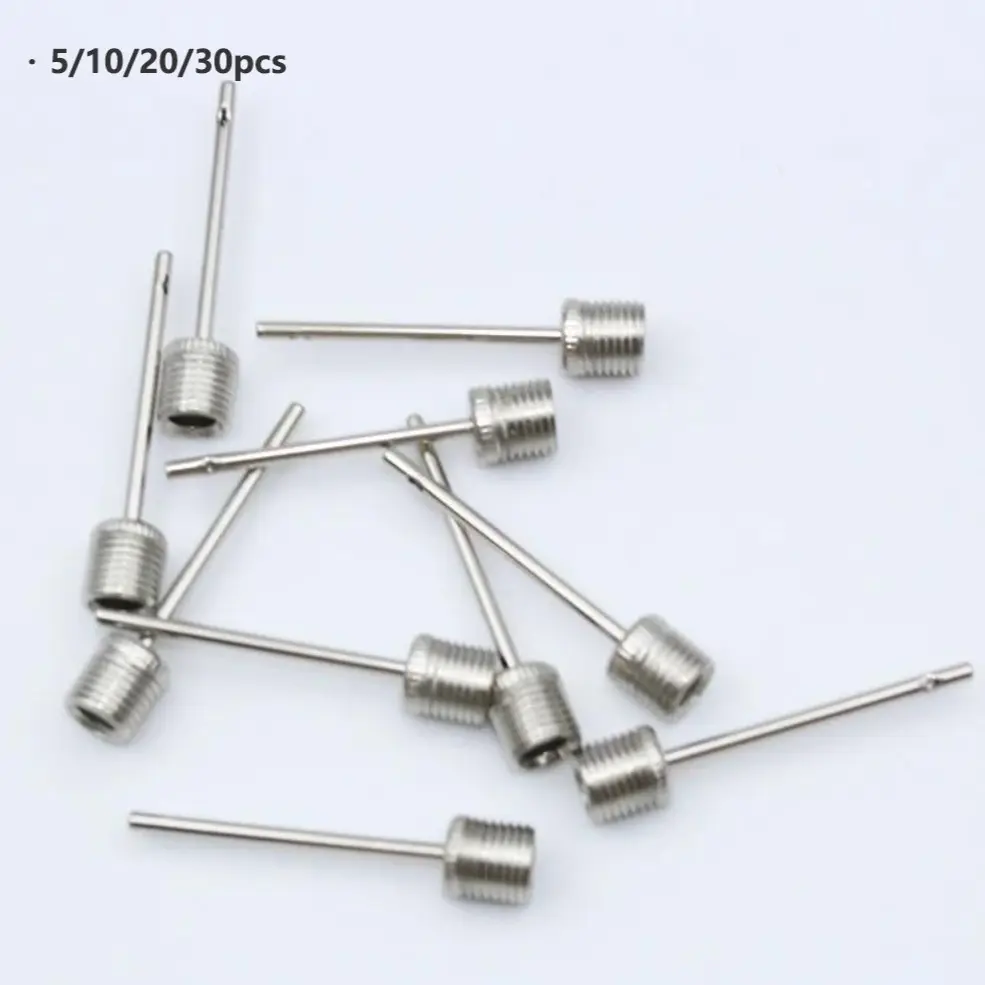 Stainless Steel Needle Pump for Football Soccer, New Adaptors Nozzle, Ball Air Needle Pin, Basketball Inflating Valve, Inflatable Accessories