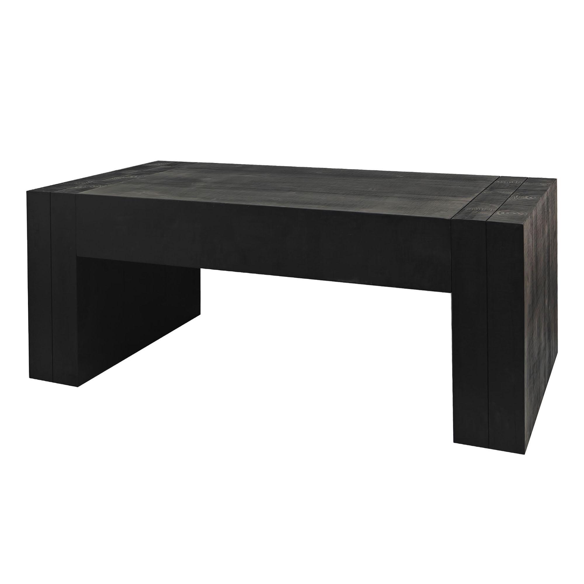 Modern  Solid Wood Coffee Table, 49in Rectangular Coffee Table for Living Room, Farmhouse & Contemporary Decor
