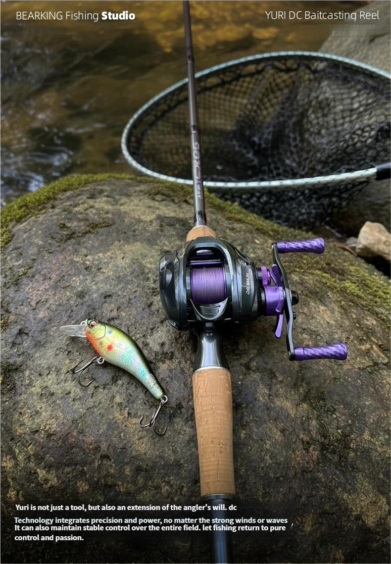 Xiongwang Yuri DC Baitcasting Reel, Intelligent Electronic Brake Fishing Reel, Lightweight Carbon Long Casting Reel for Bass Fishing