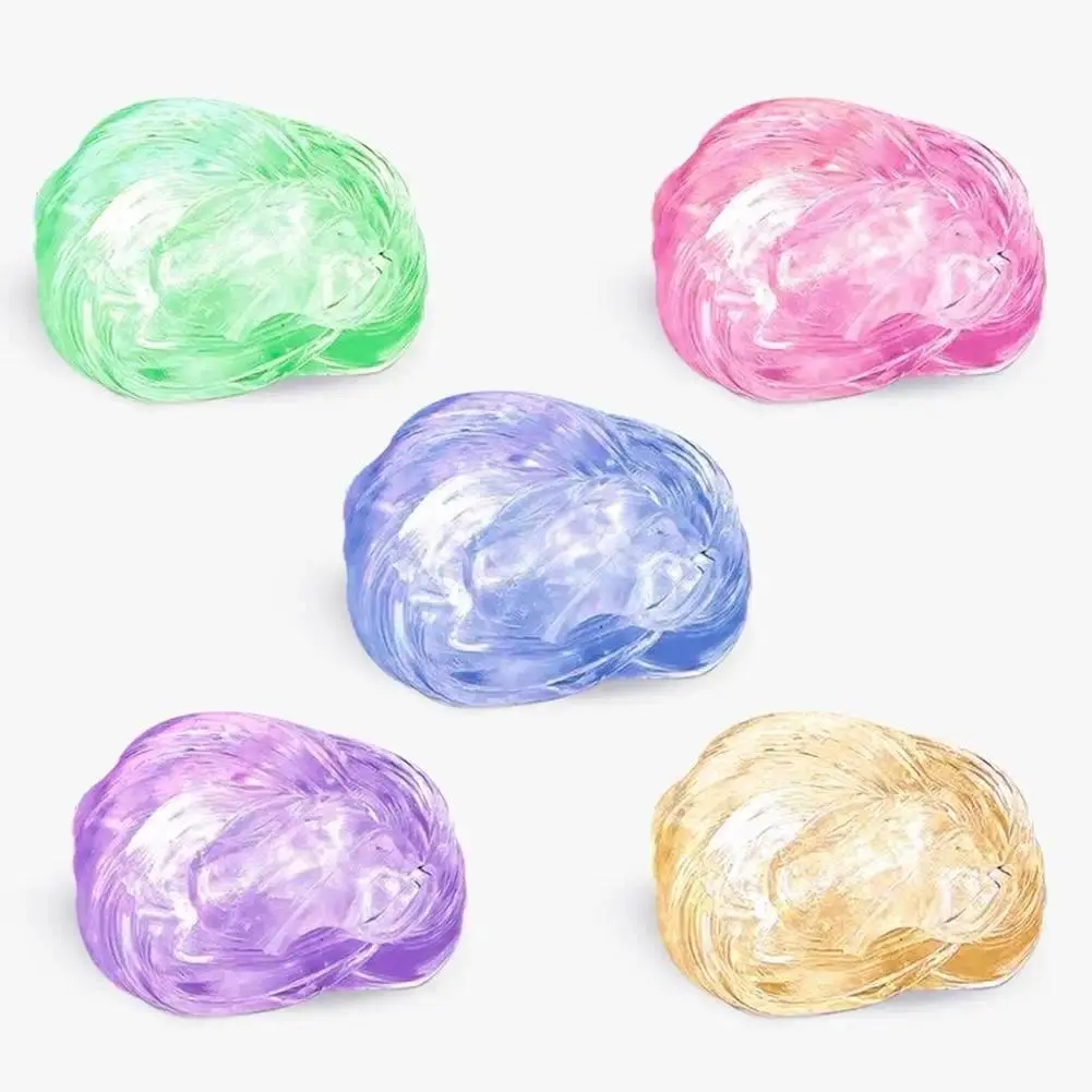 Reusable Liquid Crystal Putty Bouncy Slime Toy Set - Kid-Safe, Soft Slime Stressball, Squishy Fun Set for Stress Relief, Handmade DIY Playdough