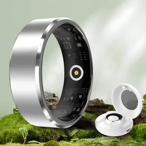 Unisex Smart Ring — 2026 AI Fitness Tracker. Features 5 ATM water resistance, over 100 sports modes, sleep monitoring, as well as heart rate and blood oxygen tracking. Compatible with Android and iOS systems.