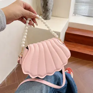 Seashell Crossbody Bag for Women - 2026 Trendy Versatile Fashion Pearl Chain Single Shoulder Mini Purse