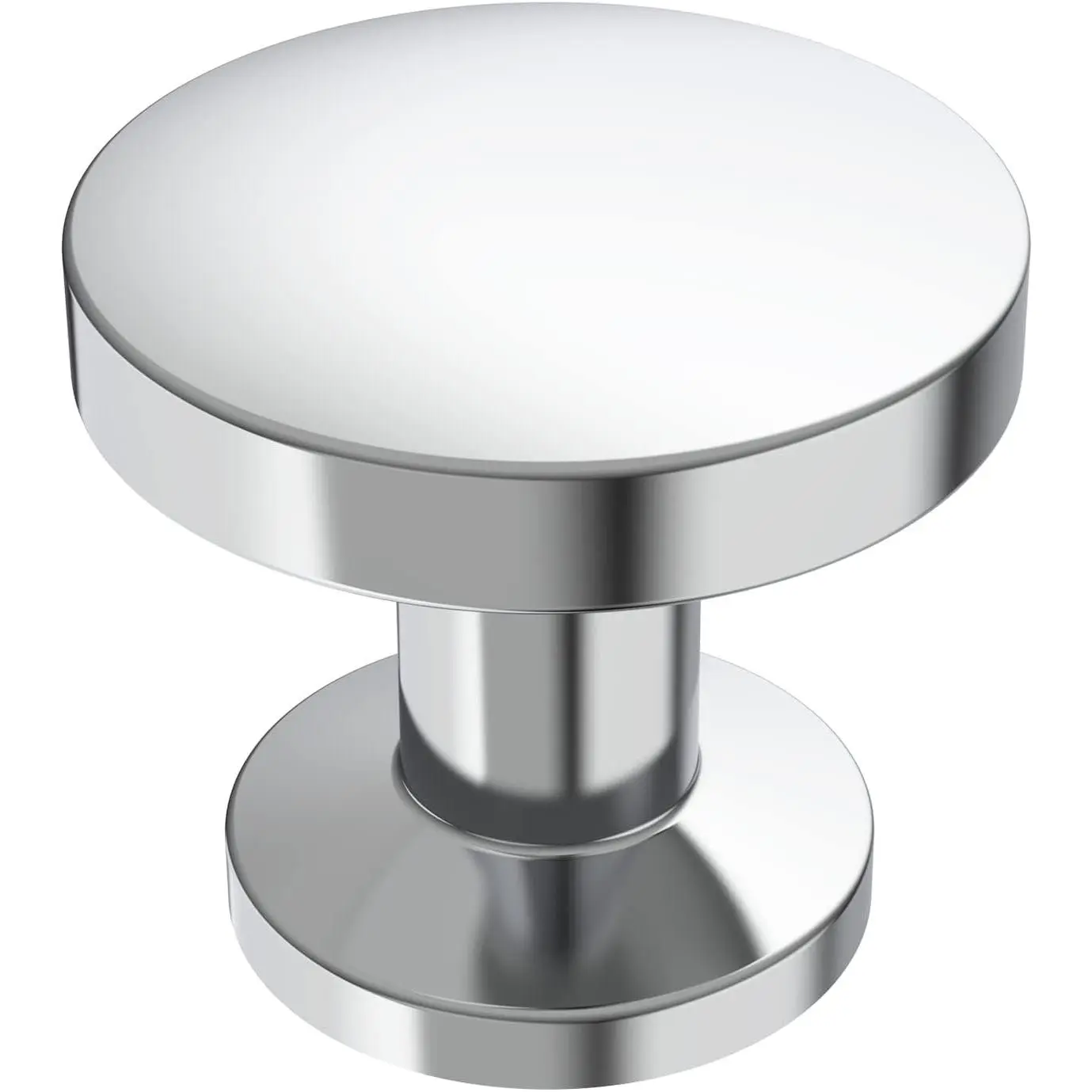 Polished Chrome Round Cabinet Knobs 10 Pack, AL6044CP | 1.1 Inch (30mm) Diameter, Single Hole Knob, Decorative Hardware Pulls for Cabinets and DrawersGift