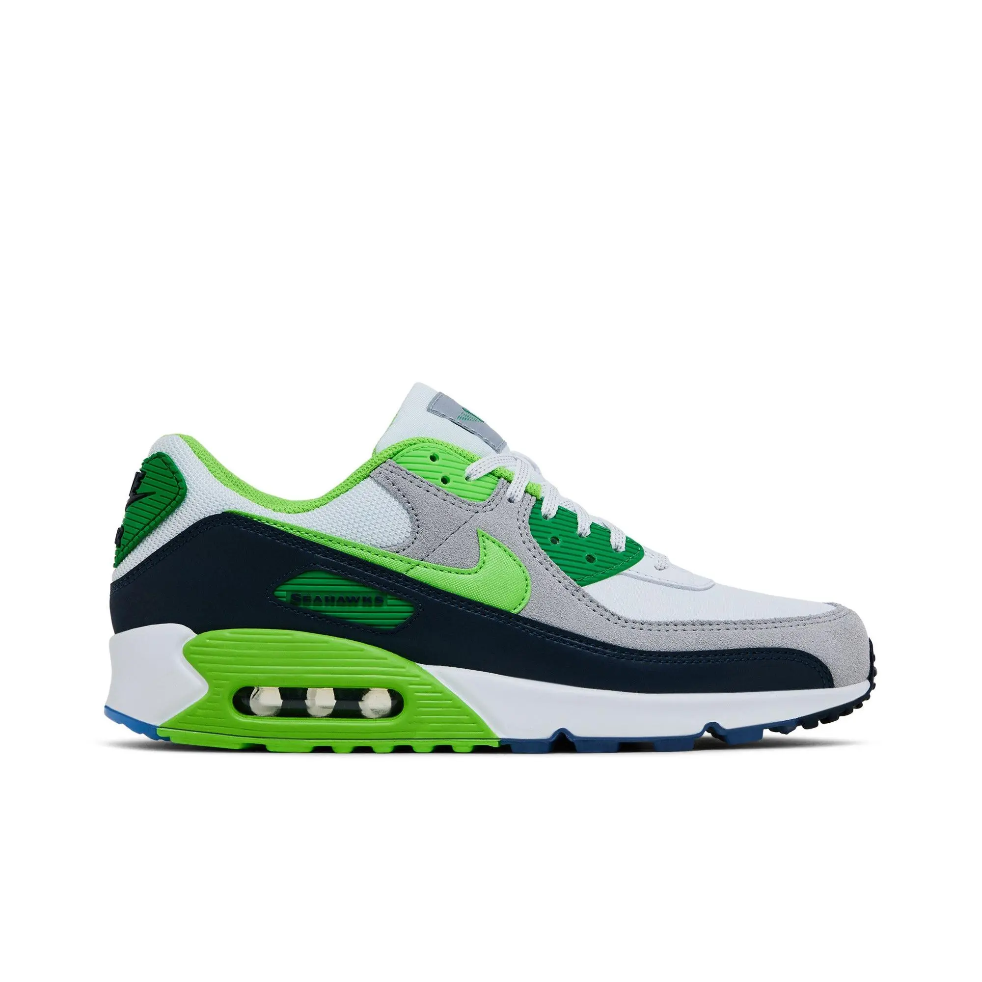 Nike Air Max 90 'Seattle Seahawks' (Unisex) White/Action Green/College Navy running shoes II7534 100