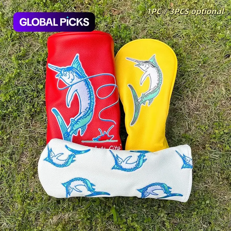 Classic Durable Golf Club Head Covers, Stylish Design for Drivers Fairways Hybrids, Essential Golf Accessory, Perfect Fit, Best Gift for Golf Lovers, Golf Item #GLOBAL PICKS