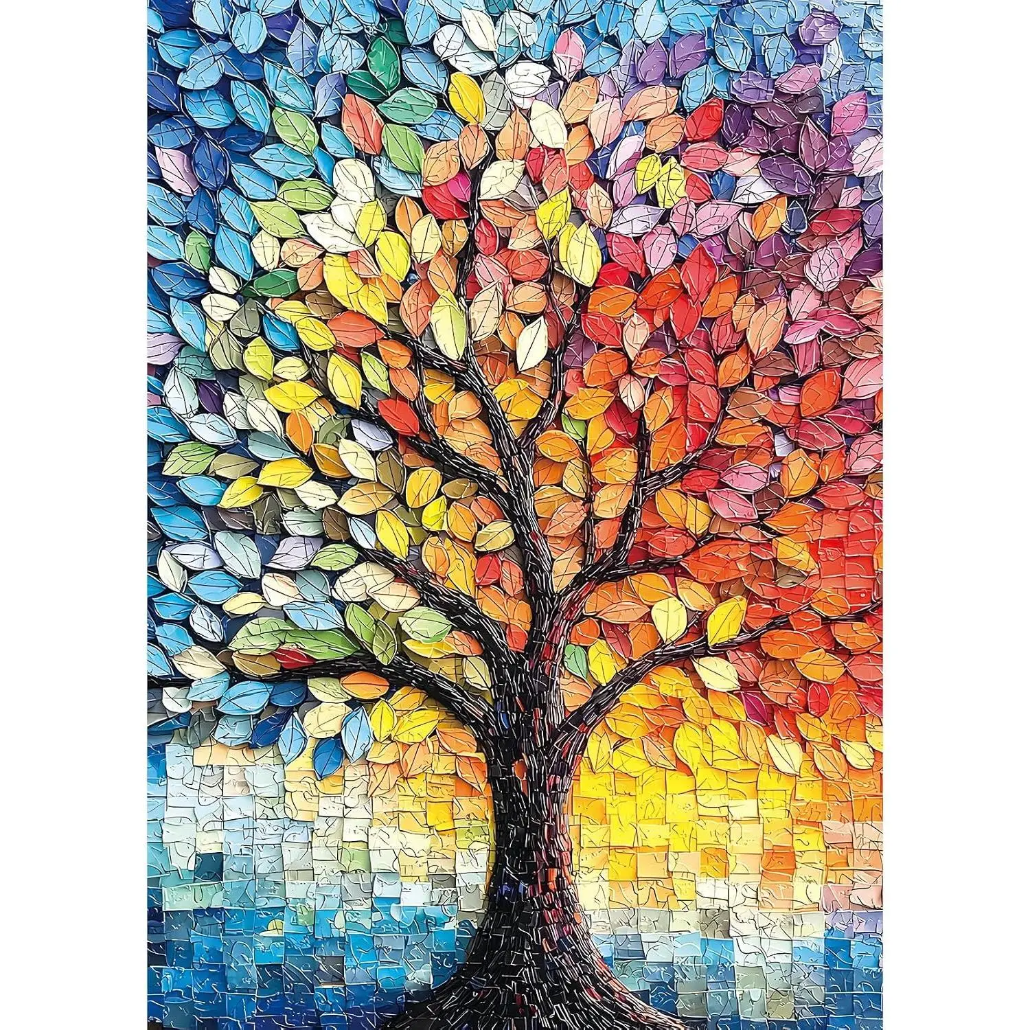 Blueforest Tree of Life Puzzles for Adults 1000 Pieces, Mosaic Style