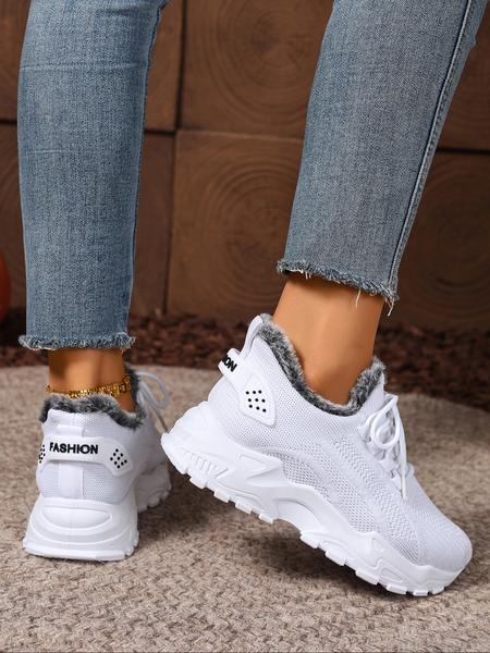 Women's Plus Size Warm Fleece Lined Boots, Casual Snow Boots for Fall & Winter, Comfortable Outdoor & Indoor Wear, Winter Warm Shoes