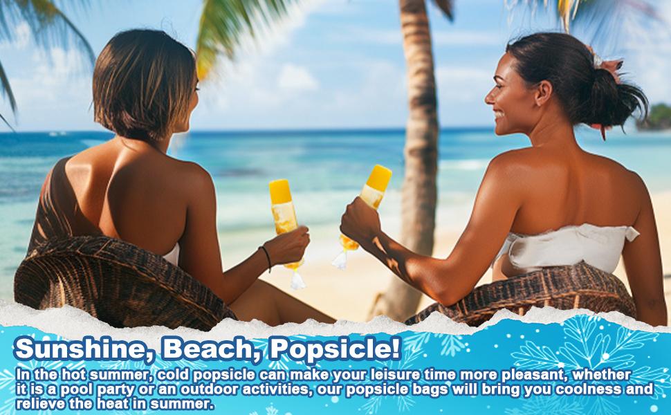 [New Deal] 50 Ice Candy Plastic Bags - 4x12 Mexican Ice Pop Bags Freeze Icepop Bags Popsicle Mold bags for homemade ice cream Popsicle Wrappers Yogurt Ice Cream Smoothie Mold Bag