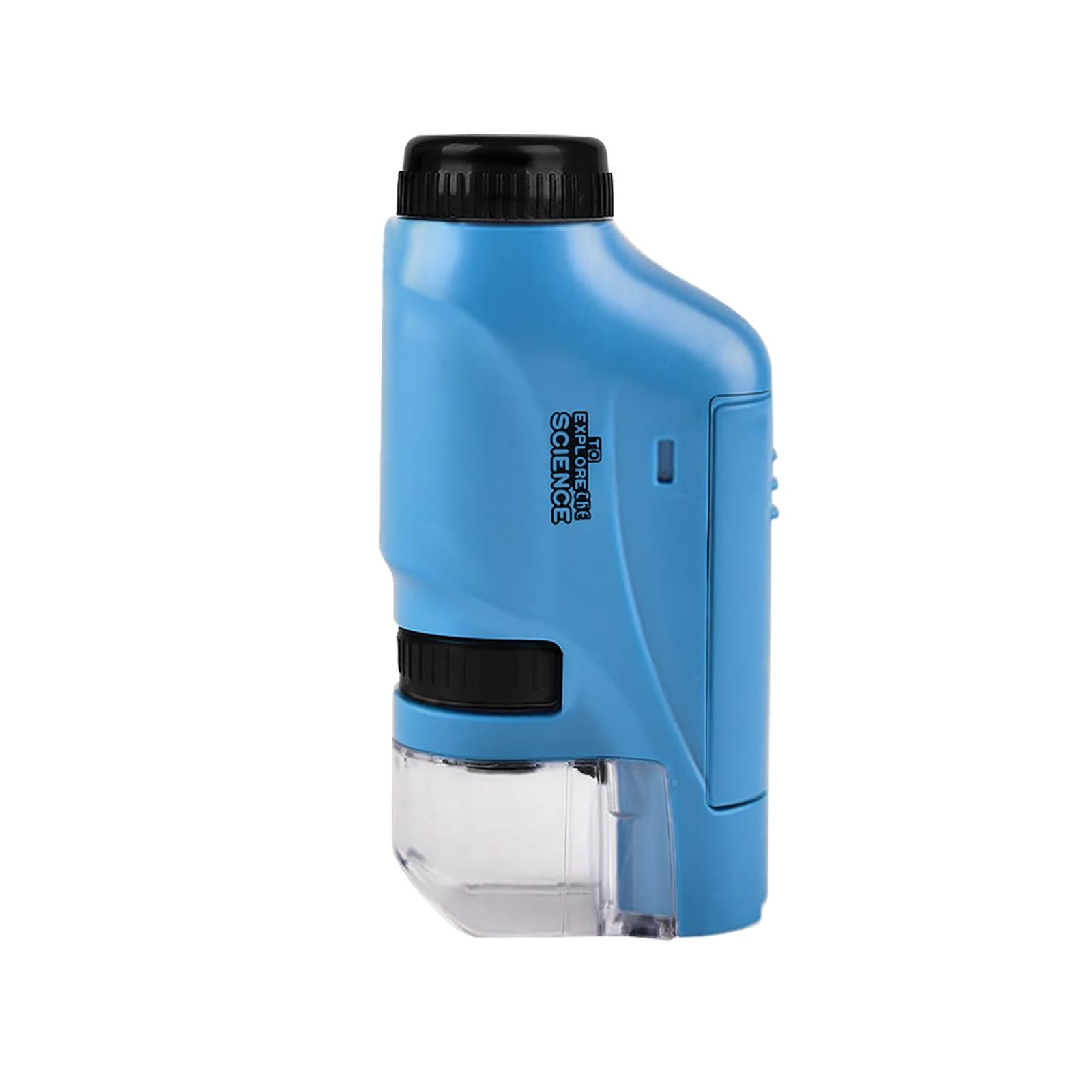 Portable Kids Pocket Microscope, 120X High Magnification with LED Light. STEM Science Lab Toy Set for Students. Perfect Gift for Christmas, Halloween, Thanksgiving & Birthdays. Explore Nature Tool for Children.