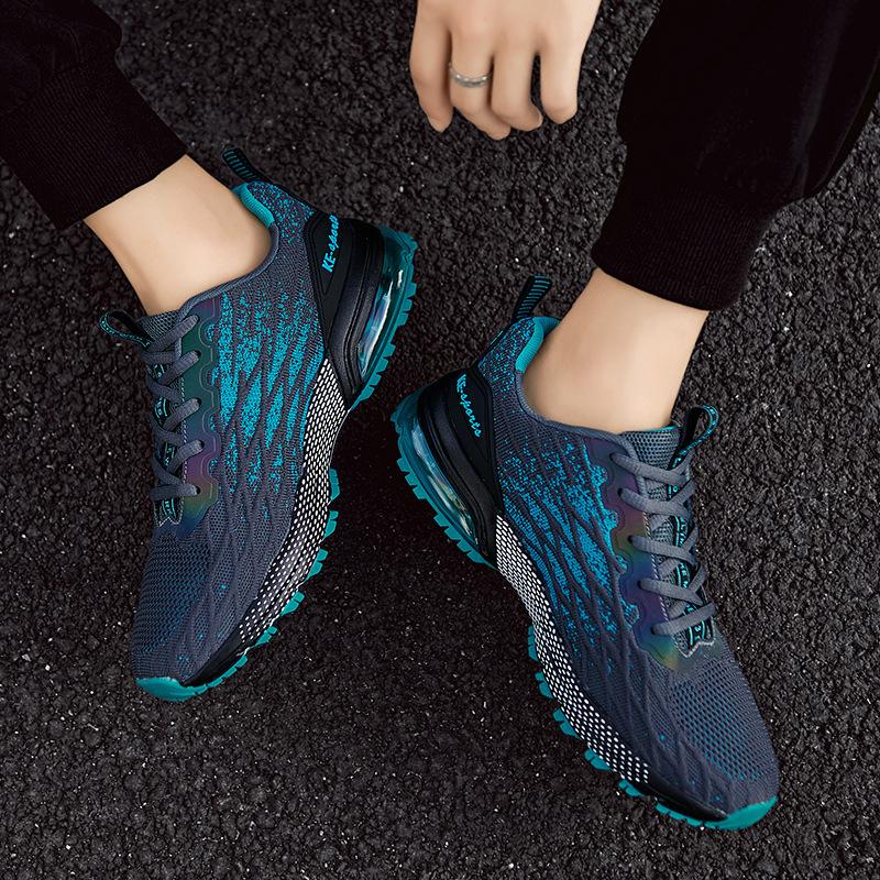 Mesler Men's Sporty Solid RoundToe Laces Trainers, Fashionable Lace UpFront Mesh Breathable Comfortable Sports Air Running Shoes Sporty Lightweight Breathable Running Shoes For Exercise & Daily Wear